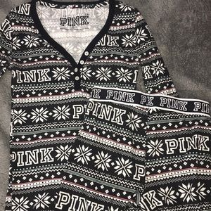 Pink victoria secret pajama set